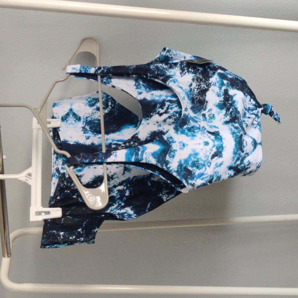 Zaful Ocean Print Two Piece Swimsuit size 10
